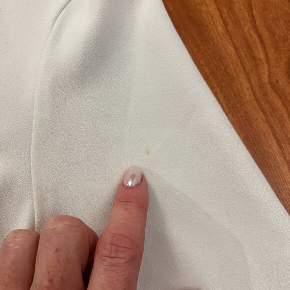 Zara Woman Lace & Crochet Peplum Blouse Ivory White Cropped Shirt Sz M Medium - Picture 6 of 10